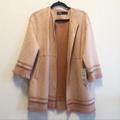 Zara Jackets & Coats | Faux Suede Dusty Rose Jacket With Fringe Nwt | Color: Pink | Size: Xs