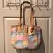 Dooney & Bourke Bags | Dooney And Bourke Striped Patchwork Pastel Bag | Color: Cream/White | Size: Os