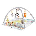 Fisher-Price HBB74-5 Sinnes Baby Spieldecke, kuschelig weiche Krabbeldecke mit Sensorik Spielzeug, sechs abnehmbare Beschäftigungsspielzeuge, Babyaustattung ab der Geburt