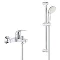 Grohe Pack Start Curve mitigeur monocommande bain / douche + Ensemble de douche complet 2 jets