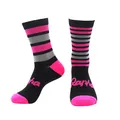 Chaussettes de sport pour homme et femme respirantes de couleur rose de haute qualité pour