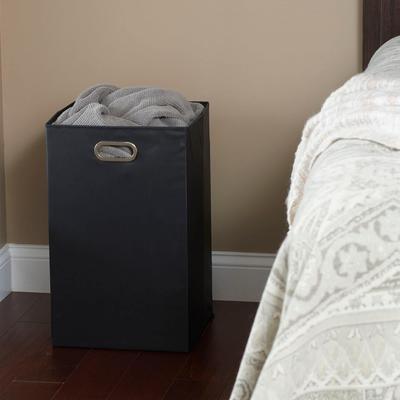 Household Essentials Folding Laundry Hamper - 14.0"L x 14.0"W x 28.0"H