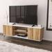 Boahaus Louisville TV Stand, TVs up to 70", 02 cabinets, 02 shelves - 65 inches in width