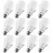 Luxrite A19 LED Bulb 75W Equivalent, 1100 Lumens, Dimmable, Enclosed Fixture Rated, Energy Star, E26 Base (12 Pack)