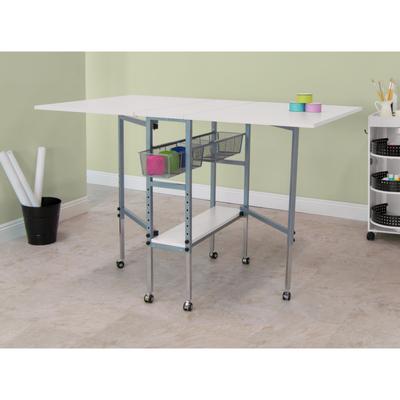 Sew Ready Adjustable Height Hobby and Craft Table with Drawers