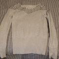 Anthropologie Sweaters | Anthropologie Yellow Bird Beaded Sweater Grey | Color: Gray | Size: S