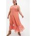 Torrid Dresses | Coral Lace Button Front Maxi Skater Dress | Color: Orange/Pink | Size: Various