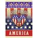 Toland Home Garden God Bless America Heart Polyester 18 x 13 in. Garden Flag in Blue/Red | 18 H x 12.5 W in | Wayfair 1112503