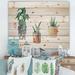 East Urban Home Three Potted Houseplants - Traditional Print On Natural Pine Wood in Brown/Green | 10 H x 20 W x 1 D in | Wayfair