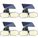 Exgreem 78-LED Solar Power Outdoor Security Spot Light w/ Motion Sensor Set Of 4 in Black | 5.65 H x 4.35 W x 7.65 D in | Wayfair 78LEDMKKOPLQLQU