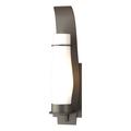 Hubbardton Forge Sea Coast 1 - Bulb Outdoor Armed Sconce Aluminum/Glass/Metal in Yellow | 18.6 H x 5.2 W x 5.2 D in | Wayfair 304215-SKT-77-GG0157