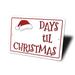 Lizton Sign Shop, Inc Days 'Til Christmas Aluminum Sign Aluminum in Gray/Red/White | 12 H x 18 W x 0.06 D in | Wayfair JW0163-A1218