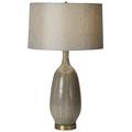 The Natural Light Marshawn 32" Gray Table Lamp Ceramic/Fabric in Gray/White | 32 H x 19 W x 19 D in | Wayfair 3553-89177