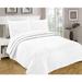 Red Barrel Studio® Microfiber 3 Piece Coverlet/Bedspread Set Polyester/Polyfill/Microfiber in White | Full/Double | Wayfair