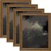 Three Posts™ Louison 4 Piece Glided Wood Single Picture Frame Set Wood in Brown | 20 H x 20 W x 0.75 D in | Wayfair