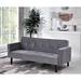 Corrigan Studio® Dennerline 72" Velvet Square Arm Convertible Sofa Velvet in Gray | 30.25 H x 72 W x 34.6 D in | Wayfair