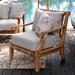 Birch Lane™ Jo Teak Patio Chair w/ Cushions Wood in Brown/White | 32.25 H x 28 W x 32.5 D in | Wayfair BB4D79E6099E4DB1A4DE1CA63E9FC593
