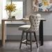 Darby Home Co Pene Swivel Bar & Counter Stool Wood/Upholstered in Gray | 42 H x 22.5 W x 24.75 D in | Wayfair 0FB312E01B91445E8DD66135A8875AAD