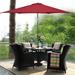 Arlmont & Co. Anaheim 10' Cantilever Umbrella Metal in Red | 96 H x 120 W x 120 D in | Wayfair 87D2CD9D4AAF46D2A12424CABCEEB40E