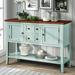 Darby Home Co Anyan Series Buffet Sideboard Console Table w/ Bottom Shelf (Lime White) Wood in Blue | 34 H x 46 W x 15 D in | Wayfair