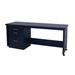 Latitude Run® 2 Piece Rectangular Writing Desk Office Set Wood in Black | 31 H x 70 W x 23 D in | Wayfair 2A697F4D39B8471EBA47C5F498843192