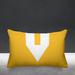 Latitude Run® Maluhia Geometric Vee Shape Indoor/Outdoor Lumbar Pillow Polyester/Polyfill blend in Yellow | 14 H x 18 W x 5.3 D in | Wayfair