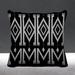 ULLI HOME Akin Abstract Tribal Indoor/Outdoor Throw Pillow Polyester/Polyfill blend in Black | 18 H x 18 W x 4.3 D in | Wayfair