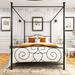 Lark Manor™ Jessen Canopy Bed, Metal in Black | 76 H x 61 W x 84 D in | Wayfair 1B93257A175D4214BBFC6FF8B39E2253