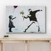 IDEA4WALL - Canvas Print Wall Art - Balloon Girl & Rage The Flower Thrower - Banksy Street Art On Stretched Canvas Gallery Wrap. - 32" X 48" | Wayfair