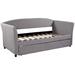 Red Barrel Studio® Twin Size Upholstered Modern Style Daybed w/ Trundle, Sofa, Bed, Caster, Sofa Bed(gray) Upholstered/Polyester Wayfair