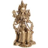 Bungalow Rose (Tibetan Buddhist Deity) Maitreya - The Future Buddha Metal in Yellow | 11.3 H x 5.7 W x 4.4 D in | Wayfair