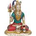 Bungalow Rose Lord Shiva Seated On Lion Skin Metal in Blue/Gray/Green | 10.3 H x 8.7 W x 5.3 D in | Wayfair F920F4E888CA45BDA5E8215FD4FF6EAD