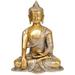Bungalow Rose Lord Buddha In Bhumisparsha Mudra Metal in Yellow | 8 H x 4 W x 6 D in | Wayfair 46023FD68A4D4DB8A56A31368E0404A1