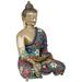 Bungalow Rose Medicine Buddha - Tibetan Buddhist Healing Buddha Metal in Blue/Green/Red | 11 H x 8 W x 11.7 D in | Wayfair