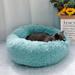 Tucker Murphy Pet™ Cecilla Plush Faux Fur Round Pet Bed Soft Shaggy Calming Mat For Pets Polyester in Green | 4 H x 20 W x 20 D in | Wayfair