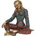 Bungalow Rose Goddess Parvati Metal in Blue/Green/Red | 8.5 H x 8 W x 6 D in | Wayfair 3A71D0D46ED14262A675FA886B2AC6C4