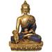 Bungalow Rose Tibetan Buddhist God Medicine Buddha Metal in Yellow | 8.5 H x 6.5 W x 3.5 D in | Wayfair 7C550970465F478EBB148B57297070D1