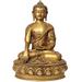 Bungalow Rose Buddha In The Bhumisparsha Mudra Metal in Yellow | 15 H x 10 W x 7 D in | Wayfair 774E8F6664024D039711BC9A651D2D9F