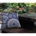 ULLI HOME Penn Tribal Abstract Indoor/Outdoor Throw Pillow Polyester/Polyfill blend in Blue/Navy | 18 H x 18 W x 4.3 D in | Wayfair