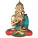 Bungalow Rose Tibetan Buddhist Lord Buddha Preaching His Dharma Metal in Blue/Green/Red | 12.5 H x 8.5 W x 2.7 D in | Wayfair