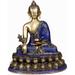 Bungalow Rose (Tibetan Buddhist Deity) The Medicine Buddha Metal in Black/Blue/Yellow | 11 H x 10 W x 6.7 D in | Wayfair