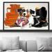 Mercer41 Fashionista Border Collie (Horizontal) By Jodi - Graphic Art Plastic/Acrylic in Black/Orange | 27.5 H x 43.5 W x 2 D in | Wayfair