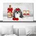 The Holiday Aisle® Christmas Holiday Shih Tzu (Horizontal) By Jodi - Graphic Art Metal in Red/White | 24 H x 40 W x 1.5 D in | Wayfair