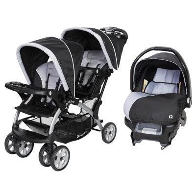 Baby Trend Sit N Stand Travel Double Baby Stroller & Car Seat Combo | 32 H x 32 W x 25 D in | Wayfair SS76D18A + CS79D18A