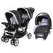 Baby Trend Sit N Stand Travel Double Baby Stroller & Car Seat Combo in Gray | 32 H x 32 W x 25 D in | Wayfair SS76C81A + CS79C81A