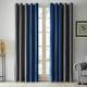 OMMATO Grey Blackout Curtains 46 x 72 Inch Eyelet Soft Velvet Thermal Insulated Bedroom Curtains Blackout Curtains for Living Room Navy Blue 2 Panels