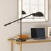 Dexter Blackened Bronze Table Lamp with Boom Arm - Hudson & Canal TL1023