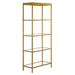 "Alexis 30"" Wide Brass Finish Bookcase - Hudson & Canal BK0782"