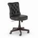 Fairview Mid Back Tufted Office Chair in Black Leather - Bush Furniture FVCH2301BLL-Z