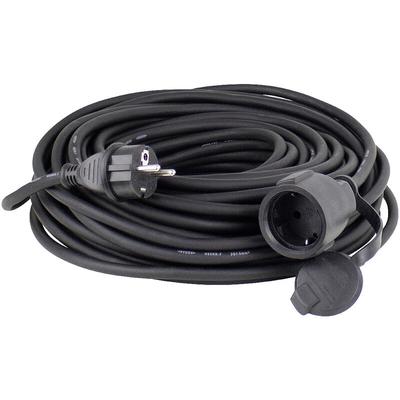 As Schwabe 60305 Strom Verlängerungskabel Schwarz 5.00 m H05RR-F 3G 1,5 mm² Image